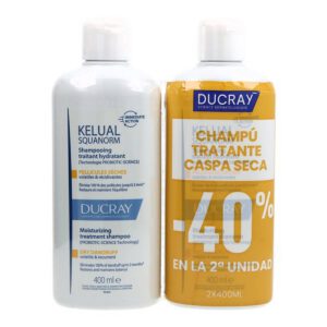 DUCRAY DUPLO CHAMPU KELUAL SQUANORM CASPA SECA 400ML+400ML